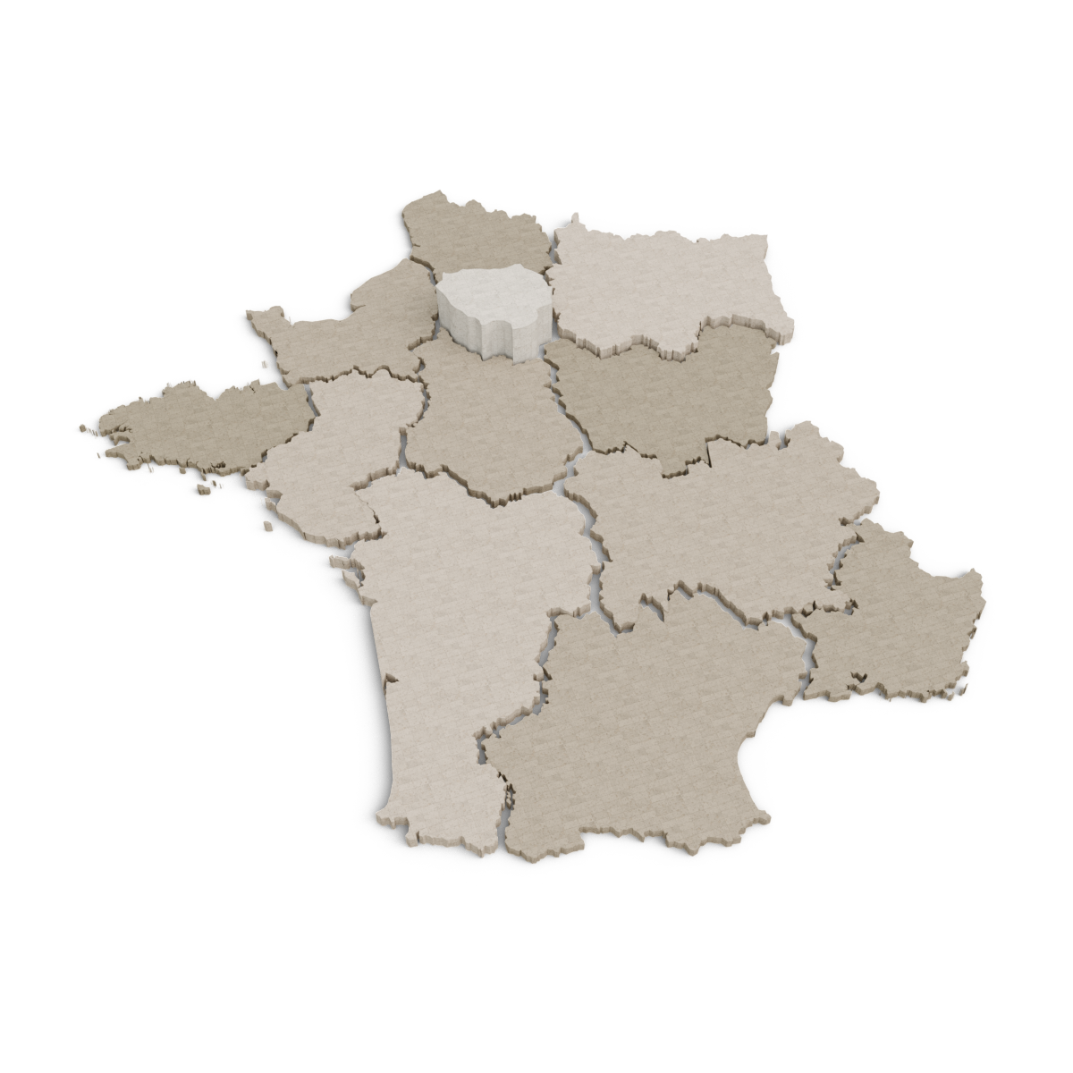 Carte de France en 3D